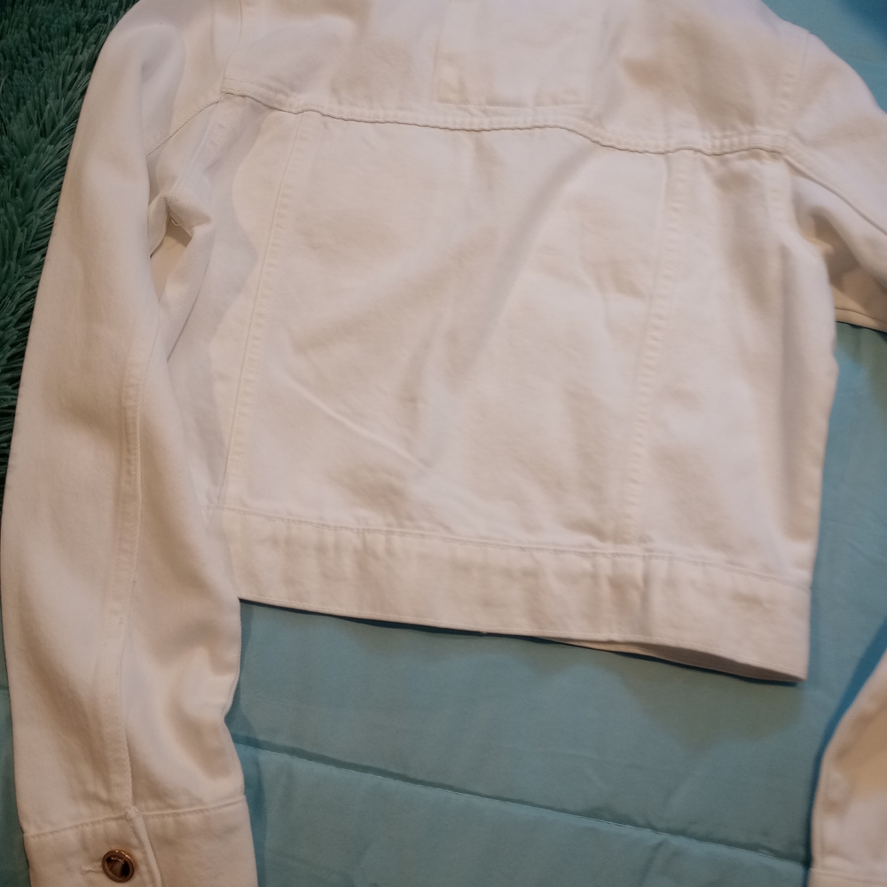 NWT Michael Kors White Jean Jacket - Picture 6 of 16